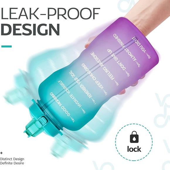 Water Bottle with Motivational Time Marker - Picture 6 of 6